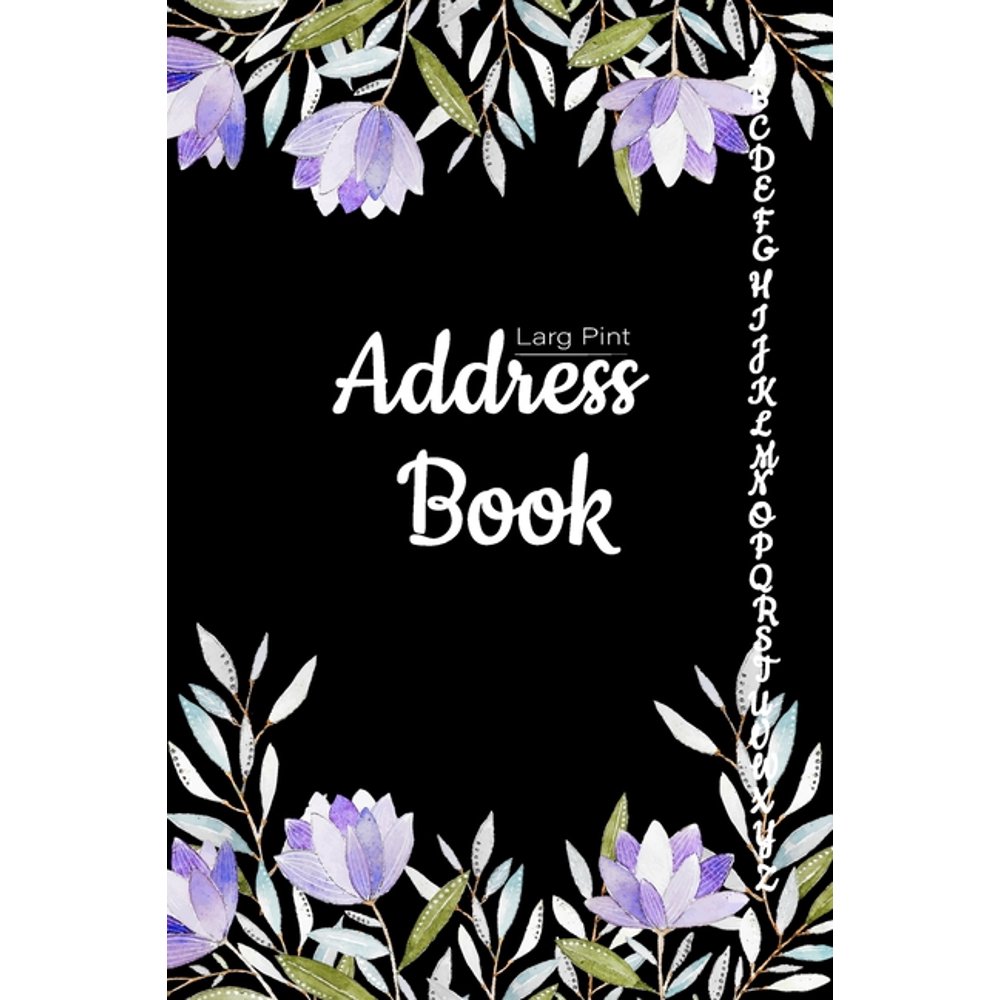 Address Logbook 6x9 Address Book Organizer and Notes with AZ Alphabetical Tabs Cover