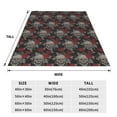 thumbnail image 3 of Sikiie Skull and Red Roses Ultra-Soft Micro flannel Blanket Luxury All Seasons Warm Blanket for Bedding Sofa and Travel (4 sizes)-60"x50", 3 of 7