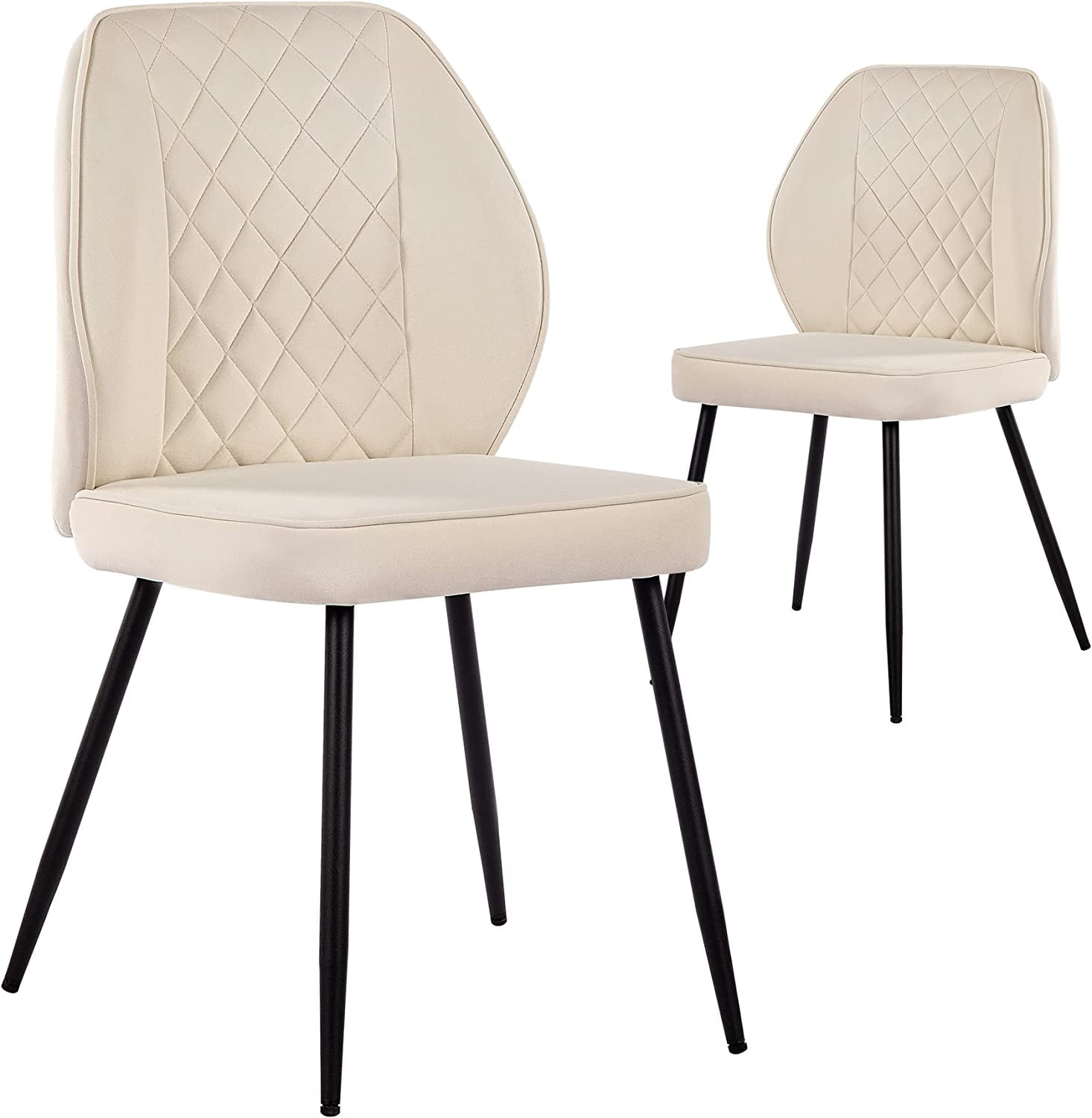 Wolmics Velvet Dining Chairs Set of 2, Accent Chair Living Room Chairs