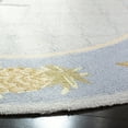 thumbnail image 3 of Safavieh Chelsea Imani Palm Tree Pineapple Lovers Wool Area Rug, Light Blue/Blue, 4' x 4' Round, 3 of 7