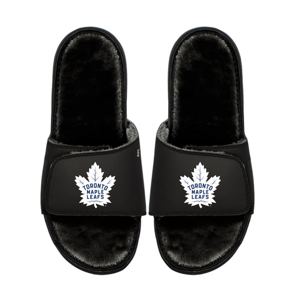 Youth ISlide Toronto Maple Leafs Logo Fur Slide Sandals