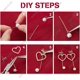 thumbnail image 4 of 1 caja de 8 pares de dijes de rosas para San Valentín, kit de inicio para hacer aretes con dijes de amor barrocos, flores rojas de aleación, perlas rosas y dijes de corazón., 4 of 9