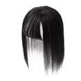 thumbnail image 2 of EGNMCR Perruques Cheveux Humains Femmes Mode Naturel Respirant Invisible Sans Couture Perruque Bloc de Cheveux Perruque 35cm Brun Foncé, 2 of 2
