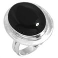 thumbnail image 1 of 925 Sterling Silver Ring For Women - Teens Genuine Black Onyx Gemstone Silver Ring Size 10.5 July Birthstone Costume Silver Ring Size 10.5 Mothers' Day Gift For Ladies Gemstone 925 Silver Jewelry, 1 of 5