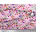 thumbnail image 3 of Soimoi Tissu en Jersey de Coton Imprimé Feuilles & Roses 1 Yard 58 Pouces de Large, 3 of 3