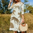 thumbnail image 4 of Elegant Cheetahs Seamless Pattern Dress Summer Dresses Woman Street Style Big Size Casual Dress, 4 of 9