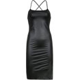 thumbnail image 5 of Bodycon Sans Manches en Faux Cuir pour Femmes, Bandage Sans Dos, Cocktail de Fête Midi (Matériaux de Haute Qualité)m, 5 of 5