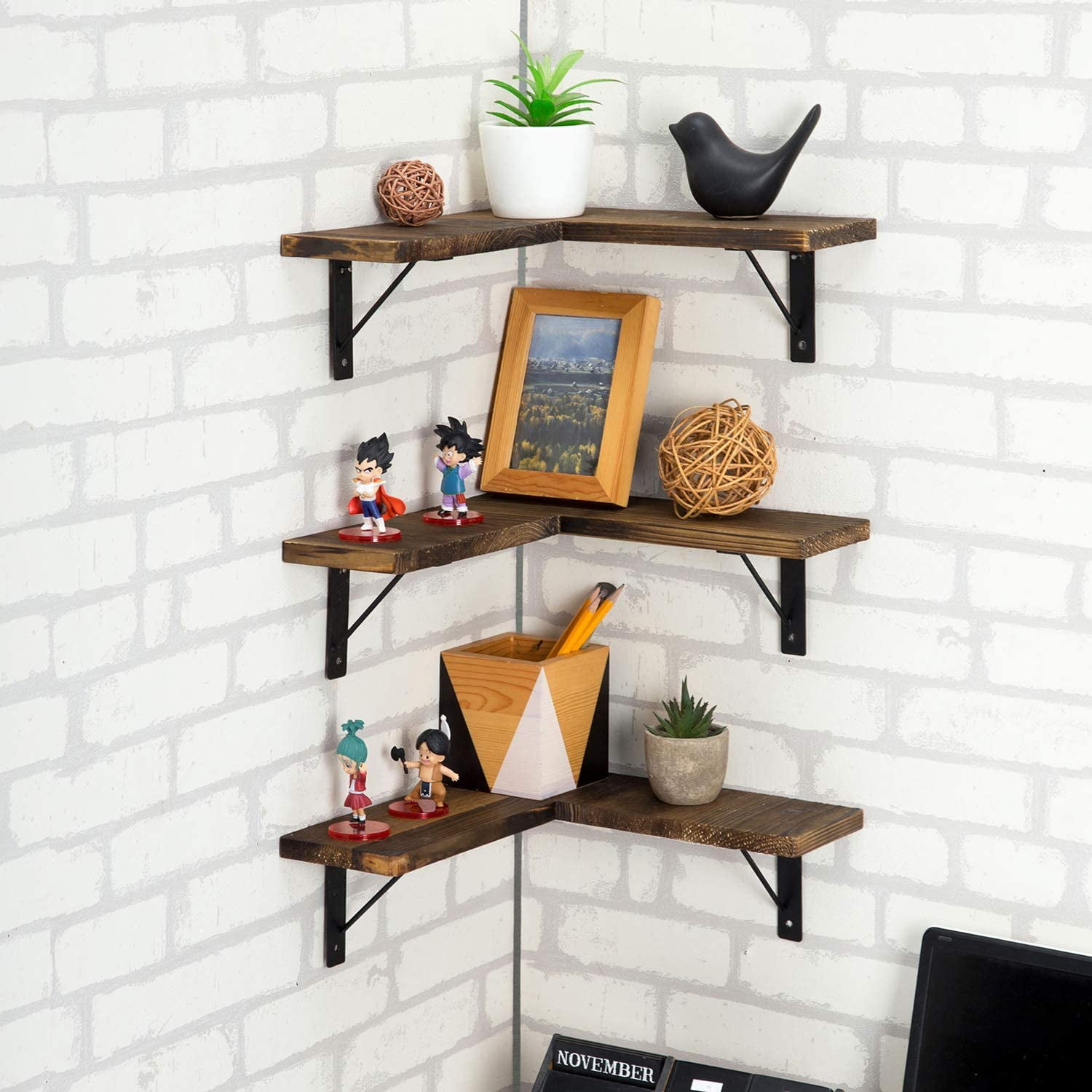 Creatice L Shaped Corner Shelves for Simple Design
