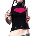 thumbnail image 2 of SAYOO Mujeres Verano Tank Tops Corazón Patrón Casual Slim Fit Sin mangas Pullover Crop Tops para Streetwear SAYOO  Casual, 2 of 10