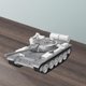 thumbnail image 5 of Simulación de de juguete de aleación 1/48, versión pintada a mano ensamblable, modelo de para manualidades DIY para mesa, escritorio, decoración del hogar, recuerdo Gris Hugo juguetes de tanque, 5 of 10