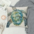 thumbnail image 2 of ARISTURING  Throw Pillow Covers Sea Turtle Watercolor Underwater Word of Swimming Green Cute Decor Pillow Cases Home Decorative Square  Pillowcases, 2 of 5