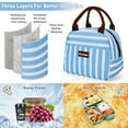 thumbnail image 3 of Tirrinia Large Insulated Lunch Bags for Women Men, Reusable Insulated Lunch Bag, Lunch Tote Box for Office, Work, Picnic, Beach, Leakproof Cooler Bag with Adjustable Reusable and Leakproof, 3 of 8