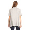 thumbnail image 4 of Women's Jersey Short Sleeve Solid Open Front Draped Casual Work Office Wear Cardigan MADE IN USA (S-3XL), 4 of 5