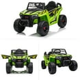 thumbnail image 3 of TOBBI 12V off-Road Kids Electric UTV Truck Car Battery Powered Ride on Toys for Boys Girls with LED Headlights, Music, Horn, Green, 3 of 14