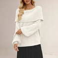 thumbnail image 6 of Holzkary Off The Shoulder Sweater Long Sleeve 2025 New Loose Knitted Sweater for Women One Neck Sweater Oversized Ribbed Knit Fall Pullover Tops Winter Going Out Outfits B M, 6 of 8