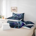 thumbnail image 5 of YST Ensemble de Douillette Attrape-Rêves Loup Violet Rose Papillon Ensemble de Literie 7 Pcs Style Western Boho Lit en Sac Format Simple Faune Animal Floral Ensemble de Draps avec Douillette Déco de Chambre, 5 of 5
