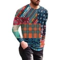 thumbnail image 5 of EIMELI Chemise Décontractée Mode Homme en Coton et Lin Imprimé Petit Col à Revers Manches Longues, 5 of 5