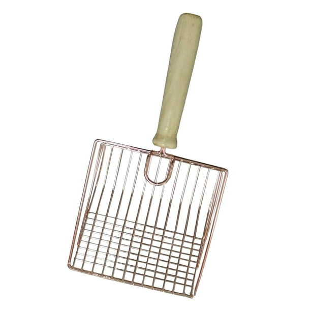 Pala para arena de gatos de acero inoxidable, tamiz para gatos, lagartos y bandeja de arena. Estilo C