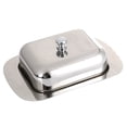 thumbnail image 1 of Unbranded Stainless Steel Butter Dish Box, Shiny Cheese Server with Easy-Lift Lid, 1 of 6