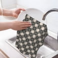 thumbnail image 6 of Sikiie Daisy Plaid Black Waffle Weave Kitchen Dish Cloth,Super Absorbent Kitchen Dish Towels 16*26 Inches for Dish Rags Washing Dishes, Drying Dishes, 6 of 7