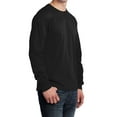 thumbnail image 4 of Mafoose Mens Long Sleeve Core Cotton T-Shirts Jet Black L, 4 of 5