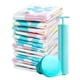 thumbnail image 1 of 11 bolsas de almacenamiento al vacío para el hogar, organizadoras con asa y bomba para ropa, almohadas, edredones y mantas (bomba de color aleatorio)., 1 of 5