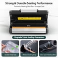 thumbnail image 5 of Aeitto Precision 130W Vacuum Sealer,with 10-In-1 Functions,Double Seal&Pump,Vacuum Sealer Machine for Food with Bags Storage,Built-in Cutter&Hose,Powerful Food Vacuum Sealer,Stainless Steel, 5 of 9