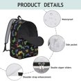 thumbnail image 4 of Game Controller Black Pattern Backpack for School, Cute School Bag with Adjustable Shoulder Straps and Padded Back, 15.7"x11.8"x5.5", 4 of 4
