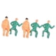 thumbnail image 4 of 5 minifiguras de personas en colores aleatorios, figuras de diorama, escena en miniatura para muñecas. 18 centímetros, 4 of 9