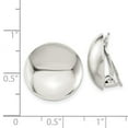 thumbnail image 2 of 925 Sterling Silver Polished Non Pierced 18mm Button Earrings 18x18mm Wide Stud Earring for Women, 2 of 2