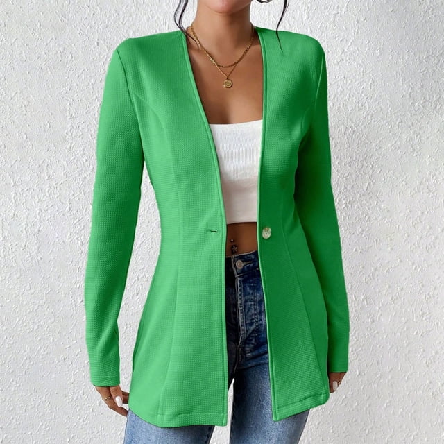 Vestes pour Femmes, Débardeurs Décontractés Réguliers Unis Confortables à Manches Longues à Col en V pour Femmes, Cadeaux pour Femmes, TG