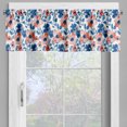 thumbnail image 5 of Ambesonne Floral Valance & Curtain 3 Pcs Set, Vintage Cottagecore Flowers, 55"x45", Coral Blue White, 5 of 7