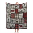 thumbnail image 2 of Bear Throw Blanket, Blankets with Bears for Throw Blanket for Couch Bear Men Women Kids Rustic Lodge Farmhouse Decor for Couch Office Craft Room Living Room 50X60inch, 2 of 6