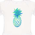 thumbnail image 4 of Inktastic Blue and Green Pineapple Boys or Girls Long Sleeve Baby Bodysuit, 4 of 5