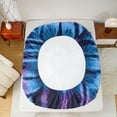 thumbnail image 5 of Manfei Watercolor Tie-Dye Full Size Sheets,Purple Blue Ombre Bed Sheets,Abstract Splash Sheet Sets For Kids,Ultra Soft Home Decor,4 Pieces, 5 of 7