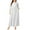 White, variant on Women Pure Color Long Sleeve Long Shirt Dress FZH