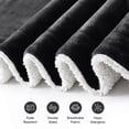 thumbnail image 6 of Imperial Rooms Black Sherpa Fleece Blanket, 2 Pack, Throw Size 50 x 60 Inches, Ultra Soft Reversible Plush Warm Blanket for Bed, Couch & Sofa, All-Season Comfort, 6 of 7
