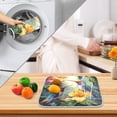 thumbnail image 4 of Ryvnso Hummingbirds Lily Flower Dish Drying Mat for Kitchen Countertop 18x24 Large Dish Pad Drainer Rack Dish Sink Mats, 4 of 7