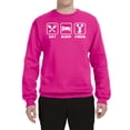 thumbnail image 2 of Cheerleading Eat Sleep Cheer Girl Sports Unisex Crewneck Graphic Sweatshirt, Fuschia, 3XL, 2 of 3