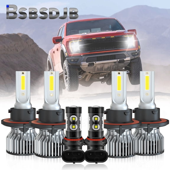 For Ford F250 F350 F450 2005-2015 LED Headlight High Low Beam   Fog Light Bulbs