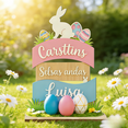 thumbnail image 3 of Wooden Desktop Ornaments Easter Bunny Decorations, Easter Decorations for The Home, Easter Table Top Decor Happy Easter Signs(1pc), 3 of 4