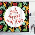 thumbnail image 1 of Ambesonne Feminist Shower Curtain, Tropical Theme Words, 69"Wx84"L, Multicolor, 1 of 3