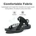 thumbnail image 3 of OutPro Hiking Sandals for Womens Comfortable Walking Flip Flop Sandals with Arch Support Athletic Sandals with Loop Straps for Beach Gray Black, 3 of 8