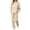 Khaki, variant on Unir Daily Wear Lined Hoodie Two Piece Set, Resistant Polyester Sweatshirt & Wide Leg Pants Anti-Pilling Casual Tracksuit S-XXXL True To Size