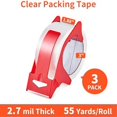 thumbnail image 2 of 3 Roll Clear Packaging Tape Tape Dispenser, Heavy Duty Packaging Tape Refills For Shipping Packagin, 2 of 5