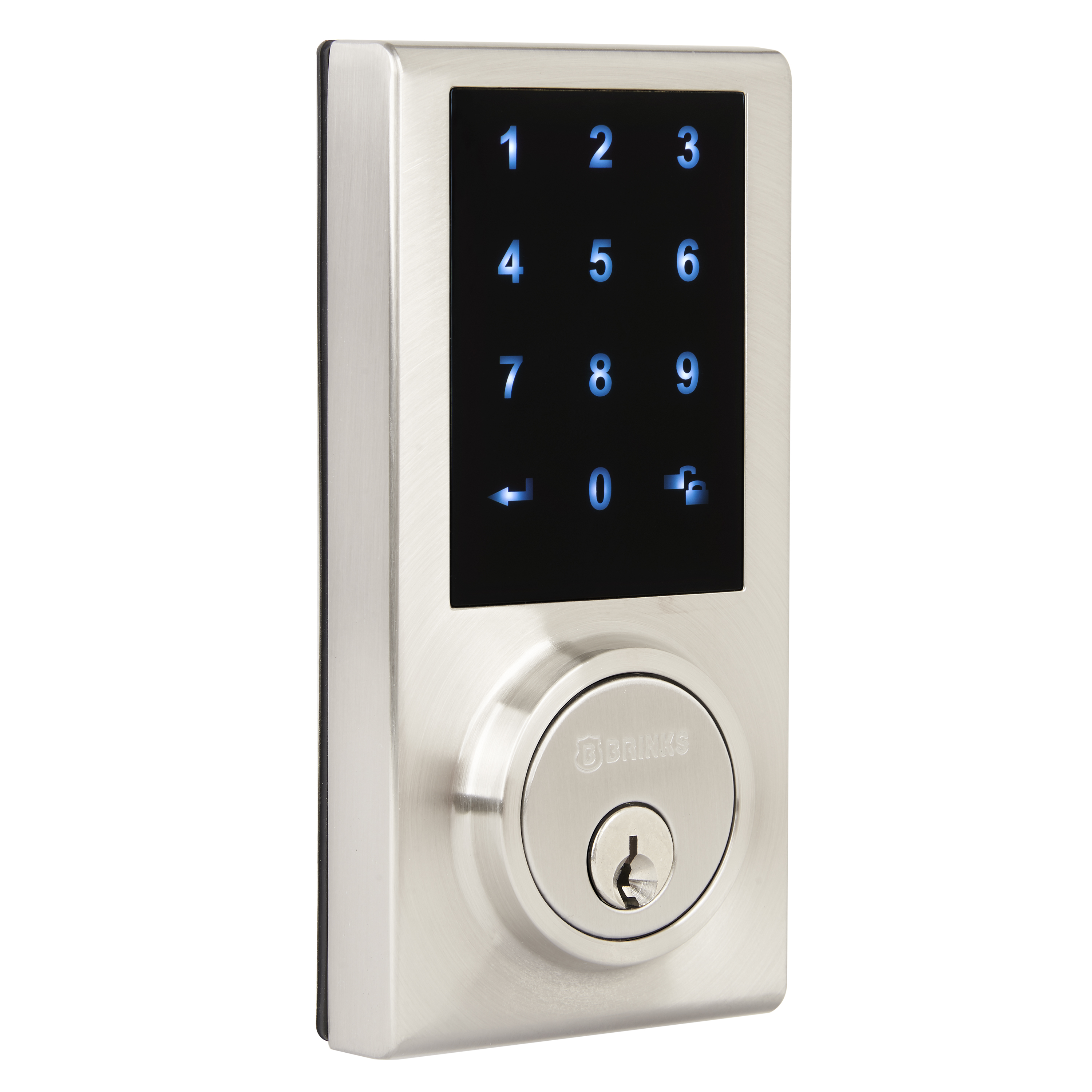 Brinks, Keyed Entry Satin Nickel Electronic Touchscreen Deadbolt - image 3 of 16