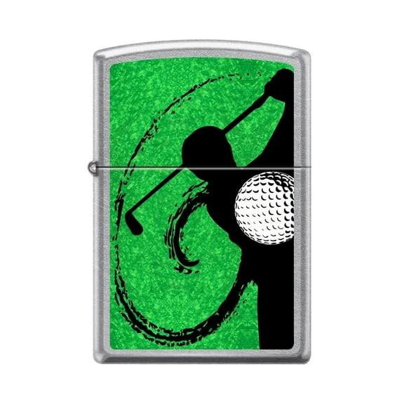 Zippo Lighter-Personalized Custom Message Engraved on Backside Golf Swing Street Chrome Windproof Lighter #Z5385