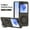 Coffee, variant on ELEHOLD Case for Samsung Galaxy Z Flip 6, Shockproof Magnetic Phone Case with 360° Ring Kickstand,Red