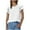 White, variant on fatyb Summer Womens Tops Ruffle Short Sleeve Casual Blouses Crew Neck Solid Color Loose Shirts for Women