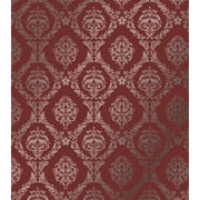 Large Wall Damask Stencil Faux Mural Design #1007 13"x14 4/8"